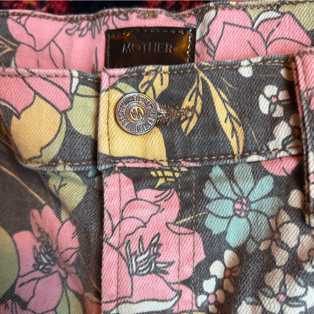 MOTHER | The Hustler Ankle | Cats and Dogs Floral | Sz 31 - Picture 5 of 10